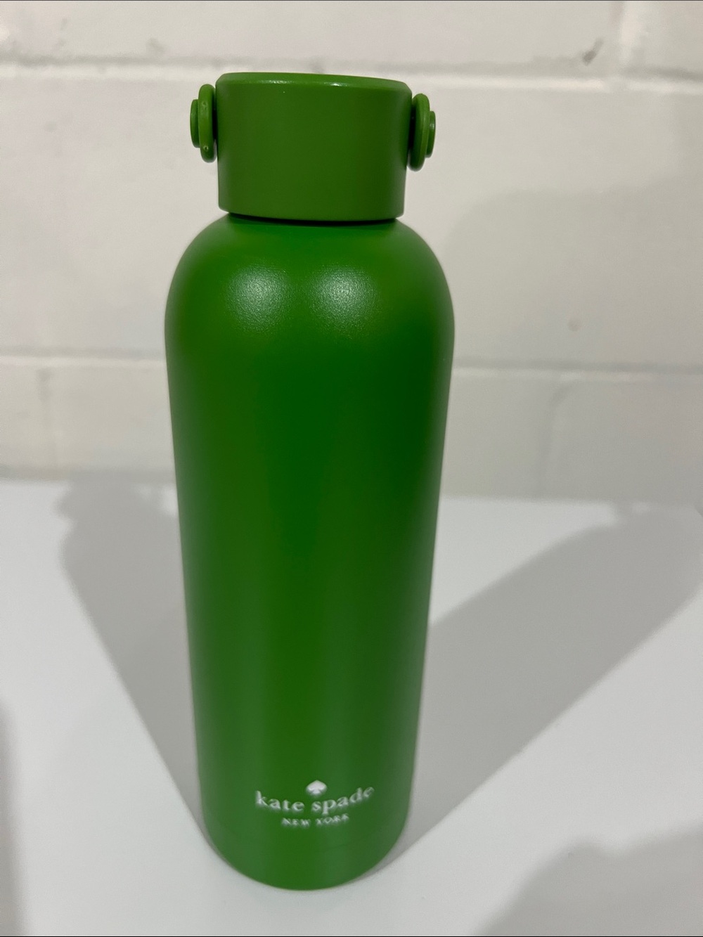 kate spade bright green insulated water bottle